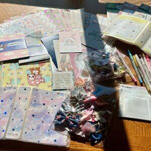 Big Planner Destash Happie Scrappie Holo Kawaii Planning Scrapbooking Glitter B